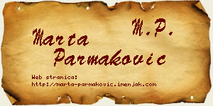 Marta Parmaković vizit kartica